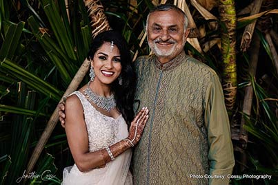 Indian Bride posing with her dad