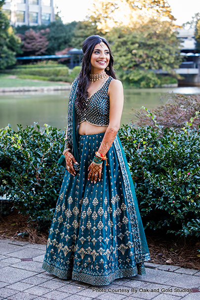 Indian bride ready for garba night capture