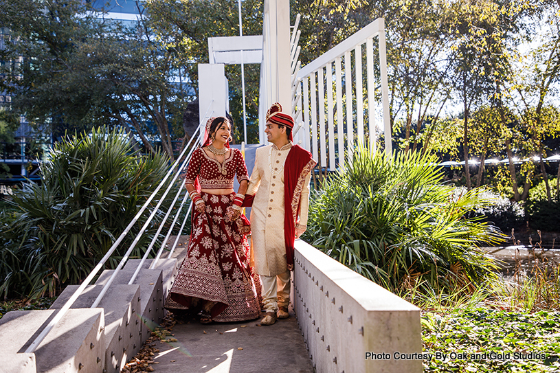 how romantic moment for Indian bride and groom 