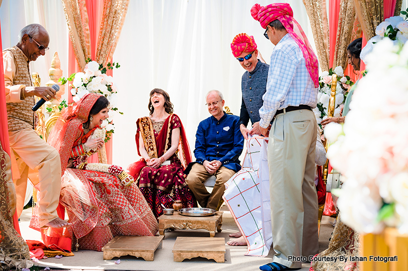 Happiest moment for Bride and groom during wedding