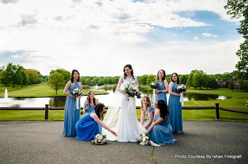 Bride with bridesmaid capture