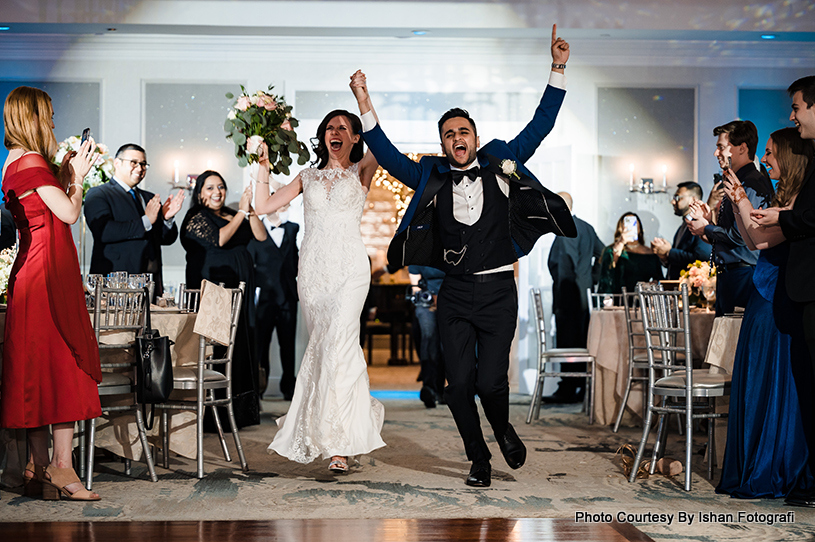 Glamorous Indian Bride and groom just married