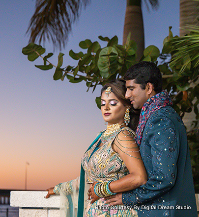 first look moment for wedding couple