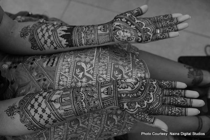 Indian wedding mehndi design 