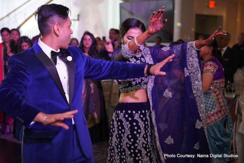 Indian Groom About to Dance with Bride to be