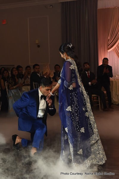 Indian Groom Kissing to Indian Bride's Hand