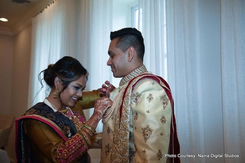 Indian Groom Getting ready for wedding