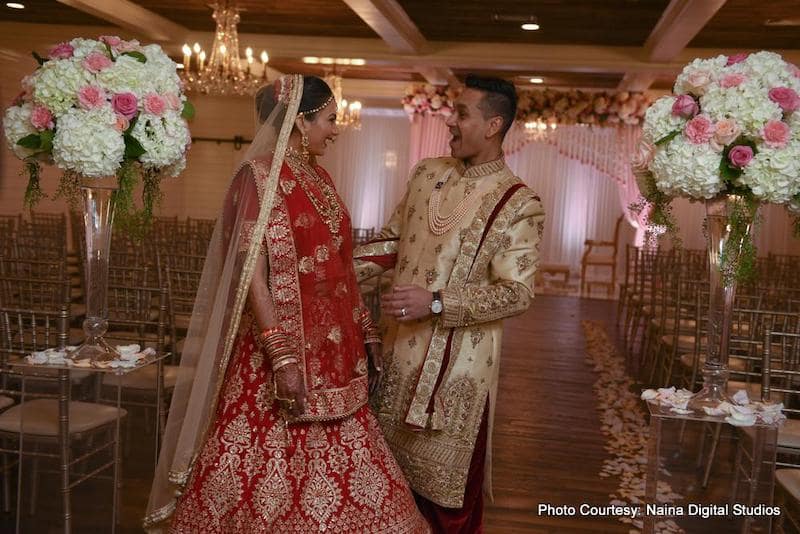 Glamorous Indian Bride and groom just married