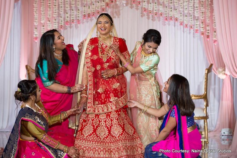 Indian Bride with Bridemaids capture