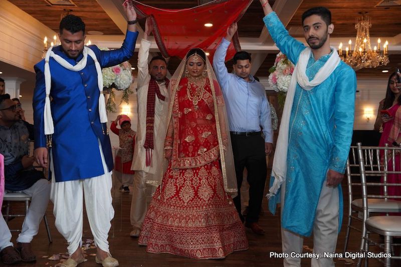 Indian Bride Entering for her wedding