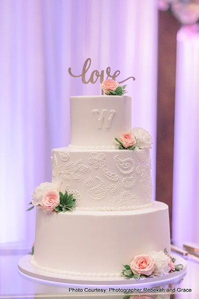 Indian Wedding Cake by Once In A Blue Moon Bakery