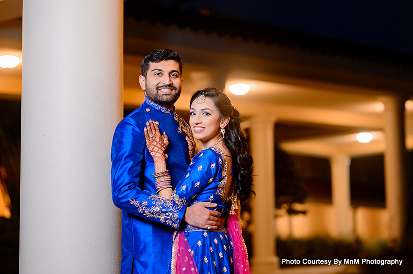 Indian Couple Ready for Garba night attire