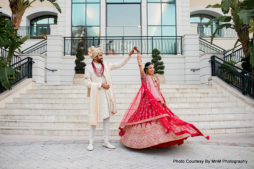 Indian wedding couple exited for wedding