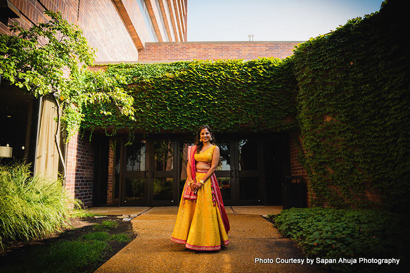 Yellow is now a days common in Haldi Ceremony