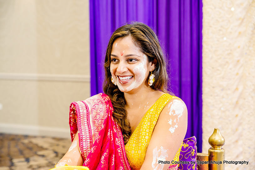 Haldi Indian wedding ritual