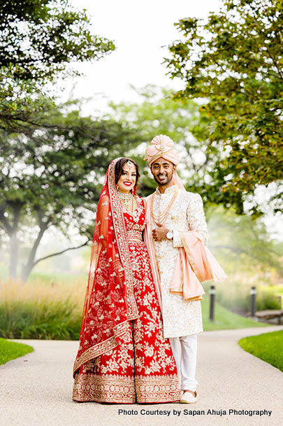 Indian wedding couple ready for their wedding