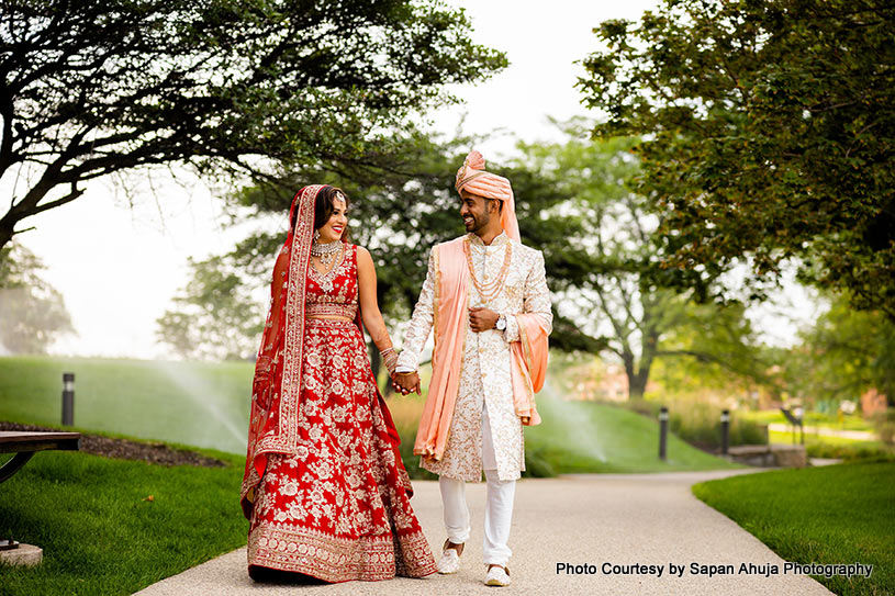  Sweet Indian couple staring at each other with love