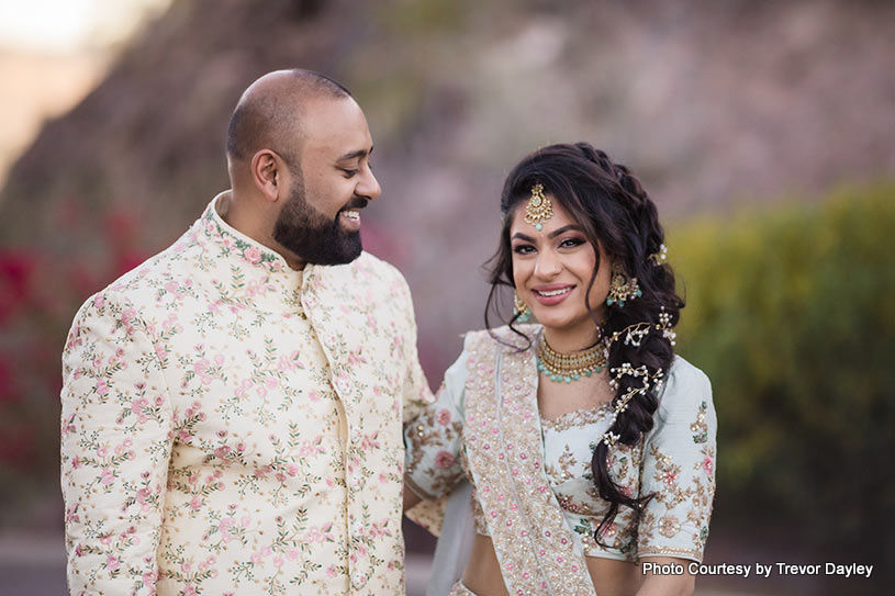 Hairstyle makes bride stunning