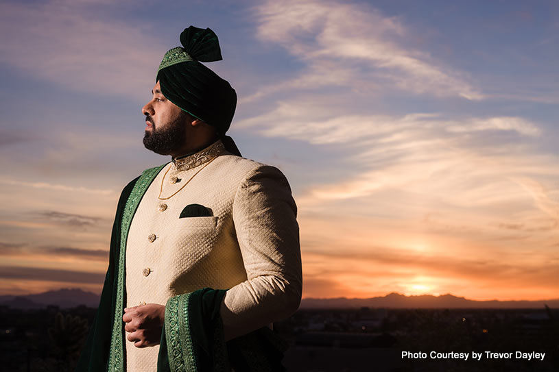 Maharaja style wedding attire