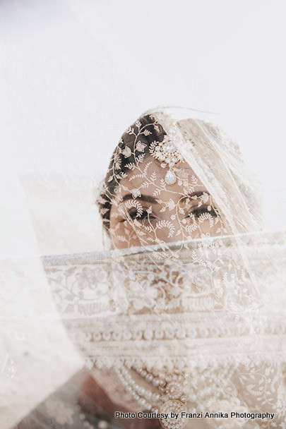 Indian bride under wedding ghunghat Capture