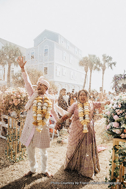 Happiest moment for newly weds couple