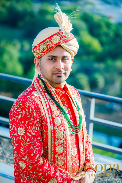 Indian Groom posing Outdoors