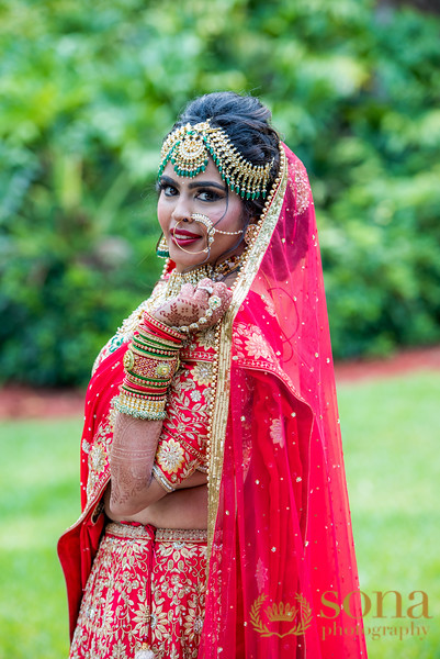 Indian Bride Looking Gorgeous in Red Gown