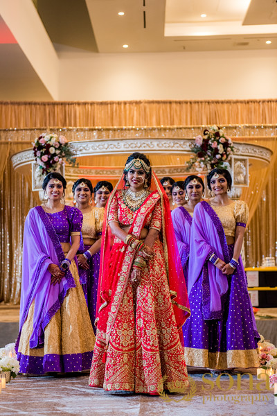 Indian Bride waiting for groom to enter the Venue