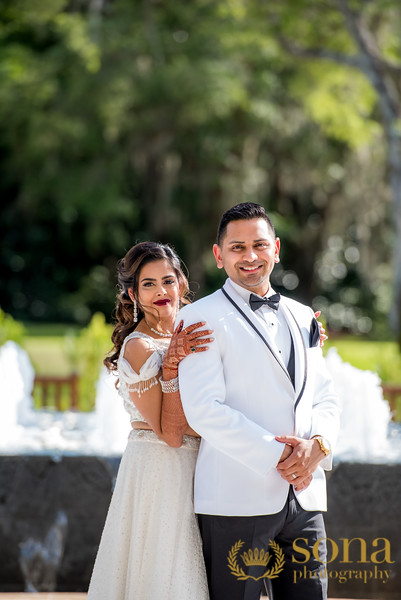 Indian Couple Posing Outdoors