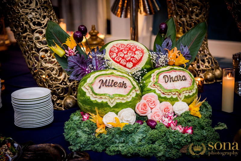 Wedding decor at the Food counter