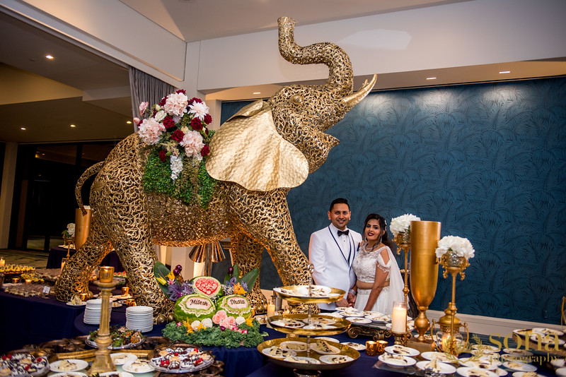 Amazing food display at Indian Wedding