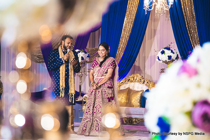 Groom Singing Song at Reception