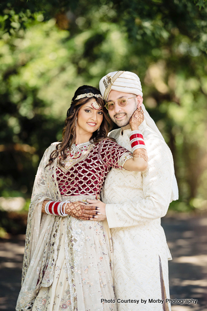 Romantic Photo Pose by Beautiful Indian Wedding Couples