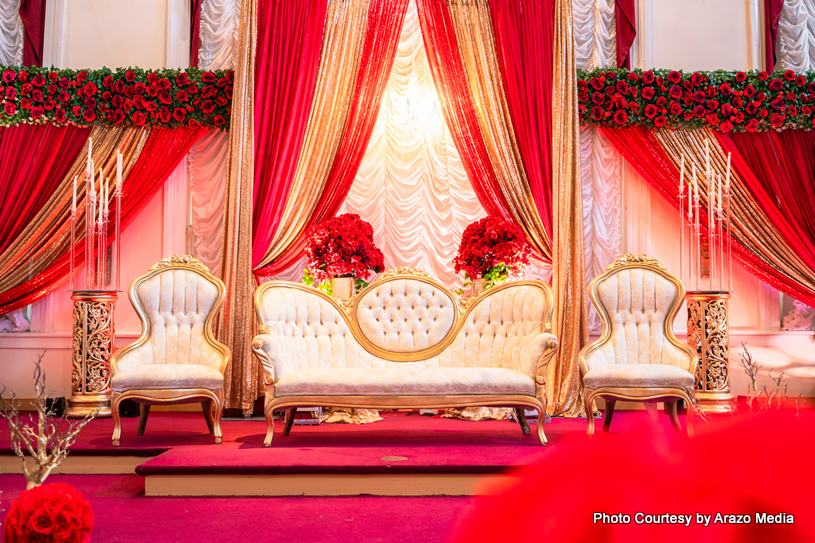 Floral decorated stage