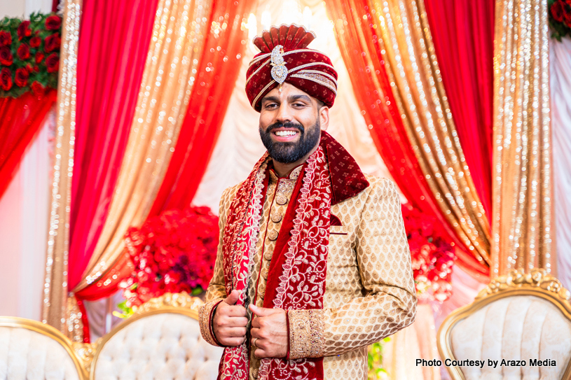 Handsome indian groom