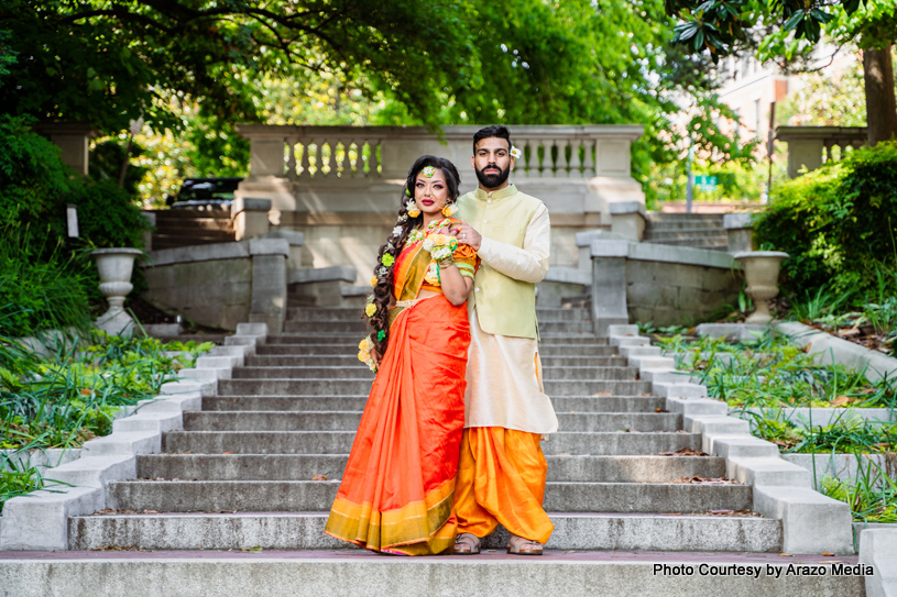 Wedding photoshoot in outdoor location