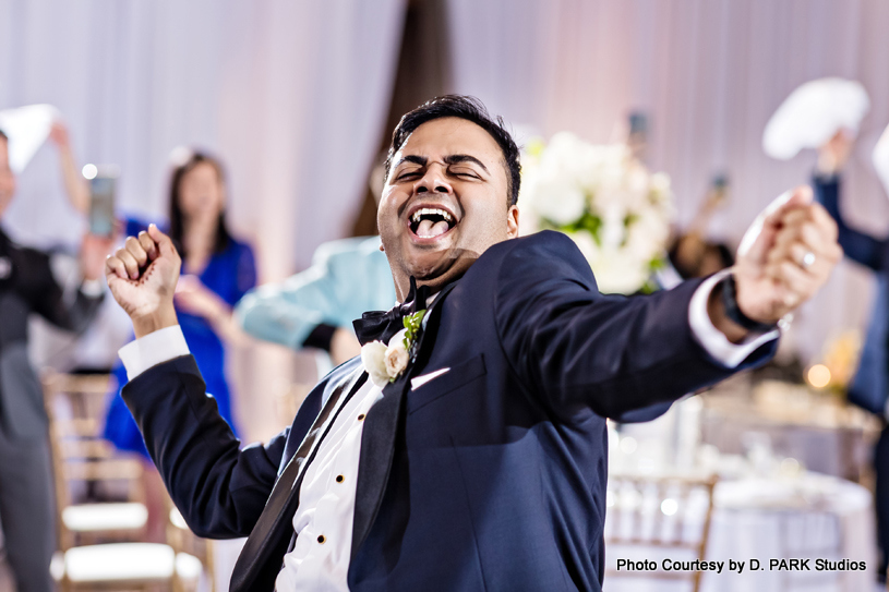 Indian Groom enjoying dance