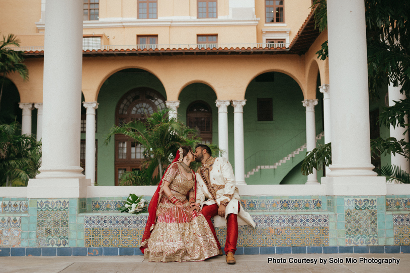 Romantic Photo Pose by Beautiful Indian Wedding Couples