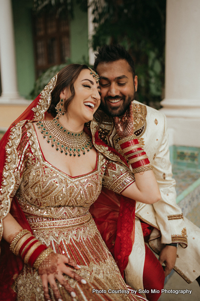 Happy Indian Wedding Couple Mariah & Gautam