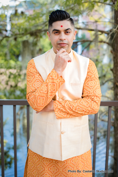 Indian groom ready for Haldi Ceremony