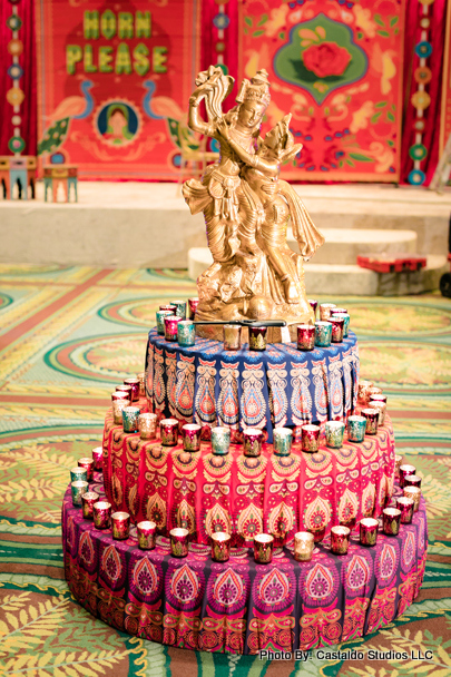 stunning Radha Krishna centerpiece decoration