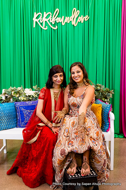 Indian Bride showing her mendi design