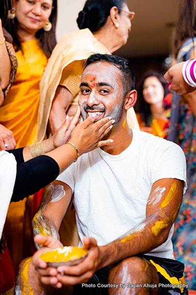 Wedding ceremony starts with haldi ceremony