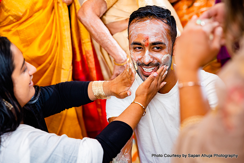 Handi paste gives glow on bride and grooms face