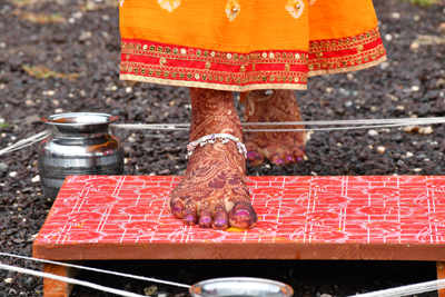 The Agni, or sacred fire, is an essential element of Hindu weddings.