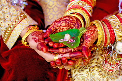 The rituals observed during Hindu weddings originate from the Vedas, the oldest sacred texts of Hinduism.