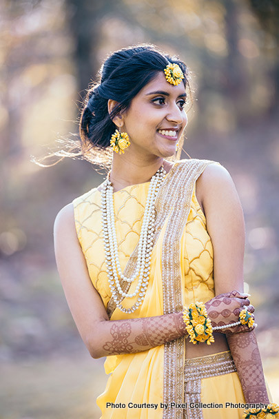  Indian Bridal Flower jewellery for Haldi Ceremony