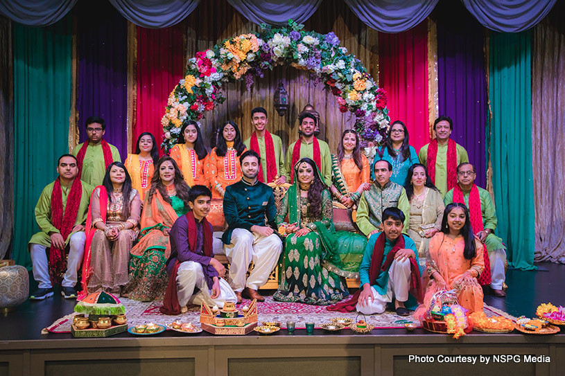 Indian Wedding Couple Photo With Family members