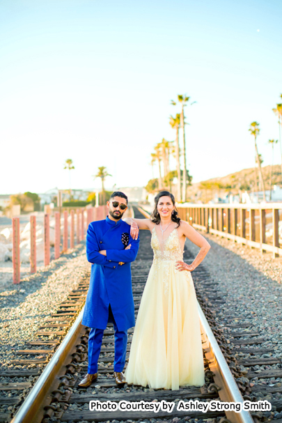 Indian Wedding Couple Outdoor Photoshoot