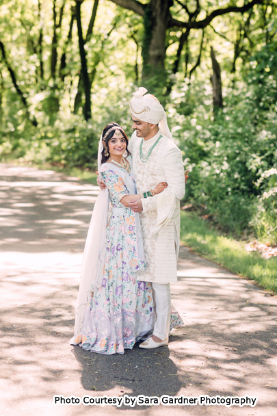 Romantic Photo Pose by Beautiful Indian Wedding Couples